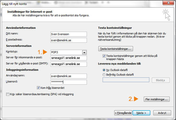 Server För Inkommande E Post Outlook